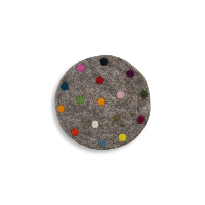 Spotty Untersetzer rund, ca. 20 cm, Grau/Beige
