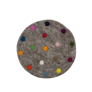 "Spotty" - Filz Untersetzer rund ca. 20 cm -...