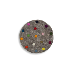 Spotty Untersetzer rund, ca. 20 cm, Grau/Beige