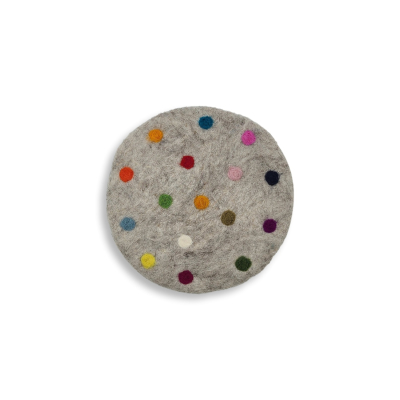 Spotty Untersetzer rund, ca. 20 cm, Hellgrau