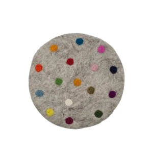 "Spotty" - Filz Untersetzer rund ca. 20 cm -...