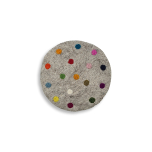 Spotty Untersetzer rund, ca. 20 cm, Hellgrau