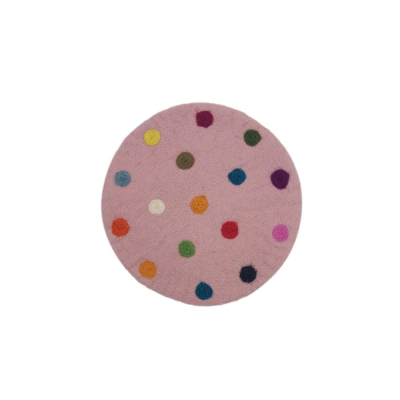 "Spotty" Filz Untersetzer rund, ca. 20 cm, Rosa