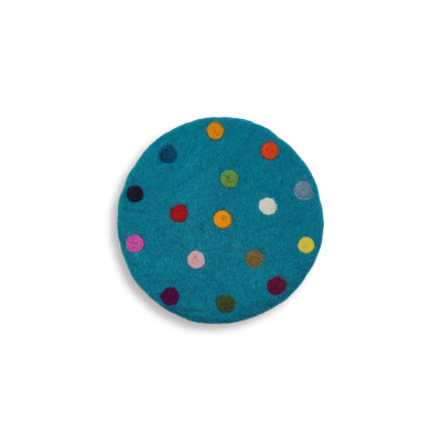 Spotty Untersetzer rund, ca. 20 cm, Petrol
