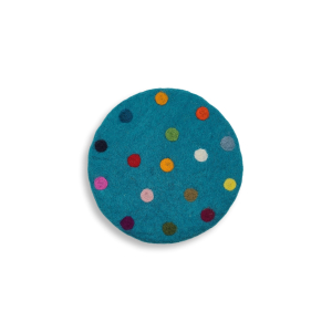 Spotty Untersetzer rund, ca. 20 cm, Petrol