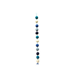 Filz Hänger - Dicke Kugeln in Blautönen - Länge ca. 150 cm