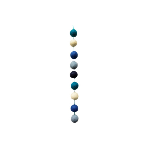 Filz Hänger - Dicke Kugeln in Blautönen - Länge ca. 150 cm