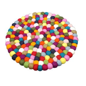 Sitzkissen bunt - dicke Kugeln aus Filz ca. 35 cm