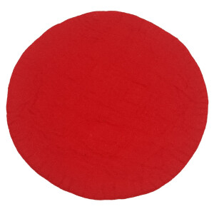 Rundes Sitzkissen aus Filz - Ø ca. 40 cm : Rot