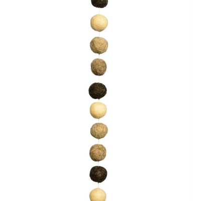 Filz Hänger - Dicke Kugeln in Naturtönen mit Schwarz - Länge ca. 150 cm