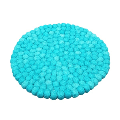 Sitzkissen - dicke Kugeln aus Filz - Ø ca. 35 cm - Petrol