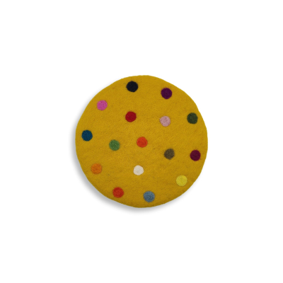 Spotty Untersetzer rund, ca. 20 cm, Goldgelb