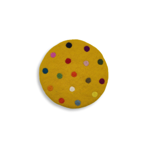 Spotty Untersetzer rund, ca. 20 cm, Goldgelb