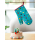Topfhandschuh aus Filz Spotty Petrol rechte Hand