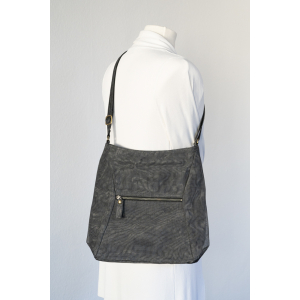 Umhänge-Tasche Peer Anthrazit-Schwarz
