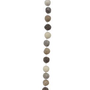 Filz Hänger - Dicke Kugeln Natur/Weiß - Länge ca. 150 cm