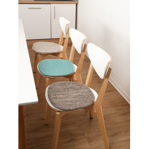 Sitzkissen aus Filz Trapez ca. 40 cm x 35 cm - Grau/Beige