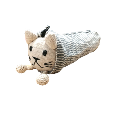 Schlampermäppchen Katze Grau/Weiß