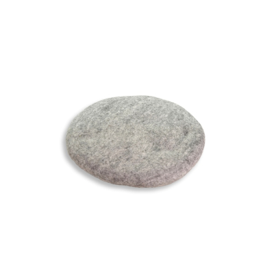 Filz Sitzkissen, dick, Ø ca. 40 cm - Steingrau