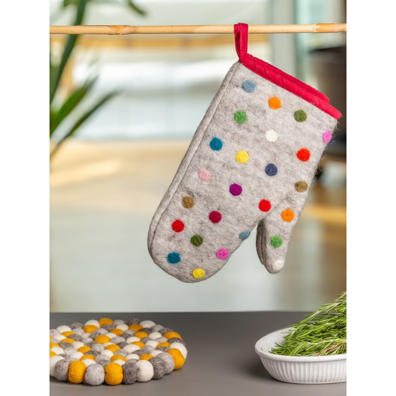 Topfhandschuh aus Filz Spotty linke Hand