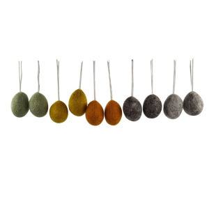 Filz Deko: Eier pastell (10er Set)