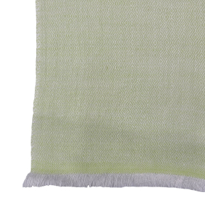 Viskose (Bambus) Schal mit Mini Diamant Muster - Helles Grün/Weiß