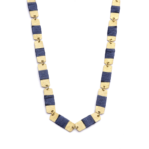 Halskette Kaia, rechteckig blau