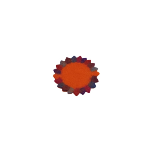 Filz Glas-Untersetzer "Sonne", Orange
