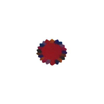 Filz Glas-Untersetzer "Sonne", Rot
