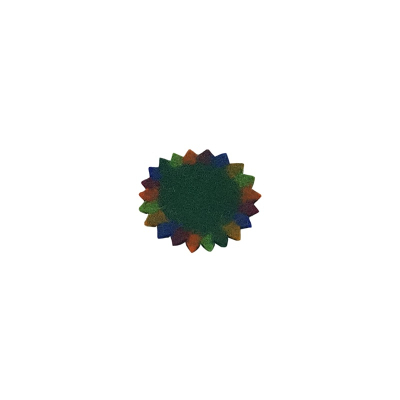 "Sun" Felt Coaster, Dark Green