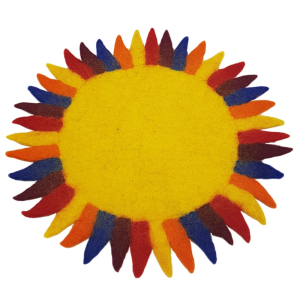 Filz Untersetzer Sonne rund Ø  ca. 44 cm Gelb