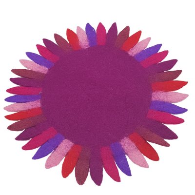 Filz Untersetzer Sonne rund Ø  ca. 44 cm Purple