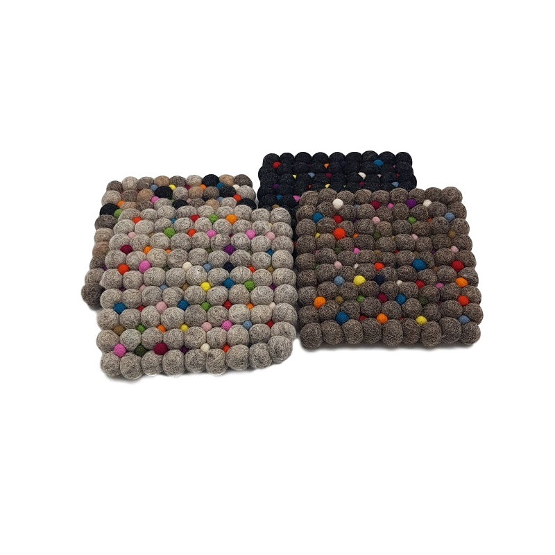 Zeller Filz-Untersetzer Set – 10 Stück In Creme – 20x20 Cm – Schützt Tische Vor Hitze & Kratzern