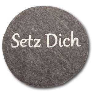 Filzkissen rund Ø 35 cm "Setz Dich" -...
