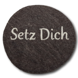 Filzkissen rund Ø 35 cm "Setz Dich" -...