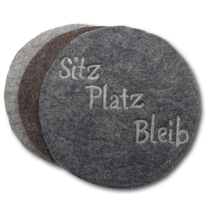 Filzkissen rund Ø 35 cm "Sitz Platz...