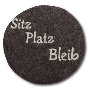 Filzkissen rund Ø 35 cm "Sitz Platz...