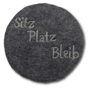 Filzkissen rund Ø 35 cm "Sitz Platz...