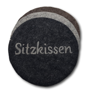 Filzkissen rund Ø 35 cm "Sitzkissen" -...