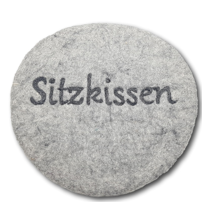 Filzkissen rund Ø 35 cm "Sitzkissen" -  Hellgrau