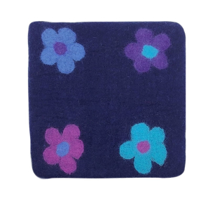 Filzkissen mit bunten Blumen ca. 35*35 - Kissenfarbe...