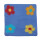Filzkissen mit bunten Blumen ca. 35*35 - Kissenfarbe Himmelblau