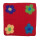 Filzkissen mit bunten Blumen ca. 35*35 - Kissenfarbe Rot