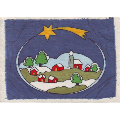 Grußkarte Winterliches Dorf