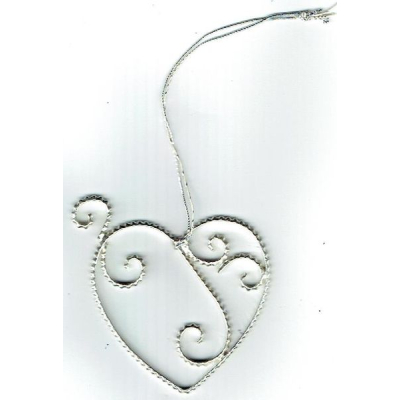 Drahtanhänger Herz Silber