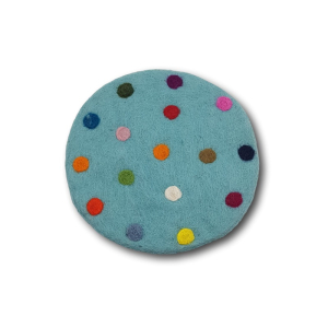 "Spotty" Filz Untersetzer rund, ca. 20 cm, Mint
