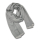 Viskose (Bambus) Schal mit Mini Diamant Muster - Grau/Weiß