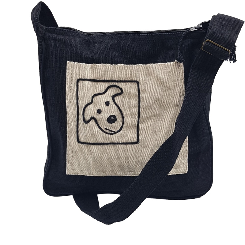 Umhängetasche Motiv &quot;Hund&quot; Schwarz, 34,95