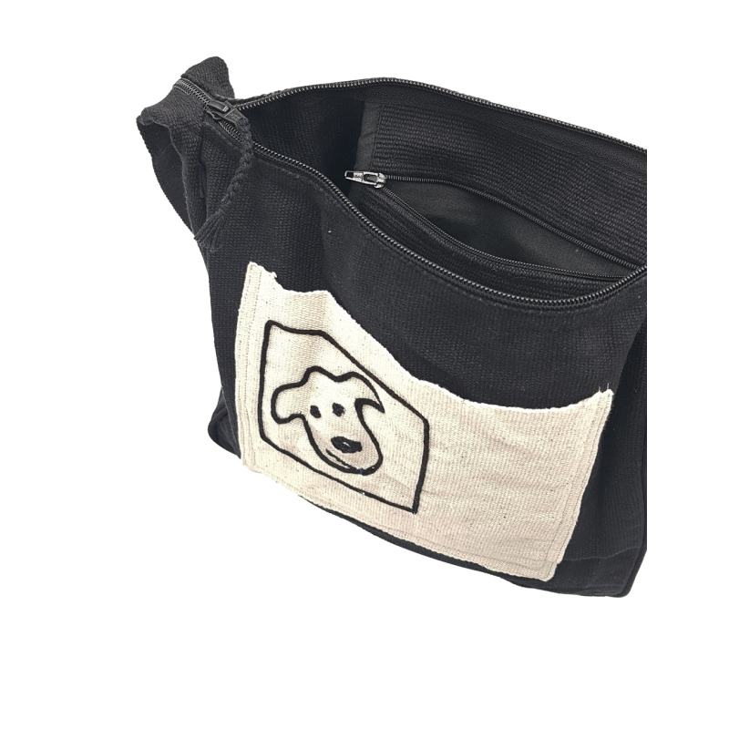 Umhängetasche Motiv &quot;Hund&quot; Schwarz, 34,95