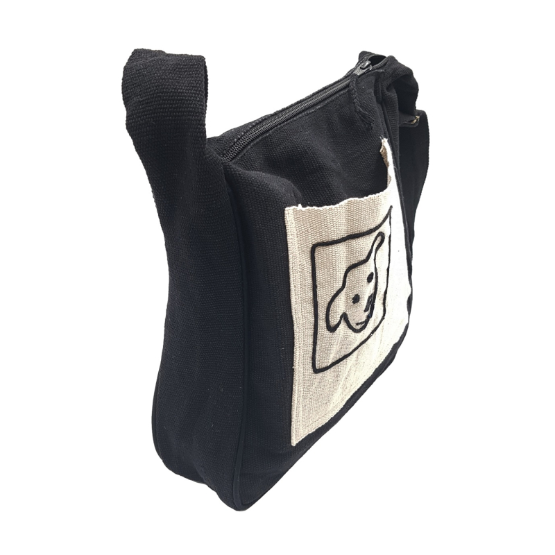 Umhängetasche Motiv &quot;Hund&quot; Schwarz, 34,95